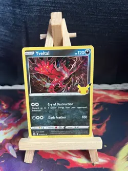 Yveltal 019/025 Ultra Rare Holo Card 25th Anniversary Pokemon TCG Celebrations - Image 1