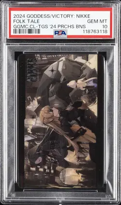 2024 GODDESS OF VICTORY: NIKKE GUN GIRL METAL CARD COLL PROMOS FOLK TALE PSA 10 - Image 1