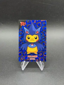 Poncho Pikachu Lugia Blue Holo Pokemon Card Database Team Rocket Peru - Image 1