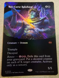 Rot-Curse Rakshasa - #339 Foil (Borderless) Tarkir: Dragonstorm - Mtg - Image 1