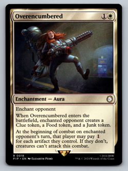 Overencumbered R 0018 - MTG Universes Beyond: Fallout (PIP) - Image 1