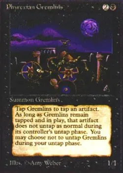 4x MTG Phyrexian Gremlins, Light Play, English Antiquities - Image 1