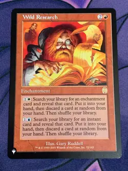 C2100 MAGIC THE GATHERING MTG APOCALYPSE WILD RESEARCH #72 RARE LP - Image 1