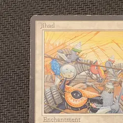 MTG Jihadd Magic the Gathering TCG Arabian Nights White Enchantment MP Banned - Image 2