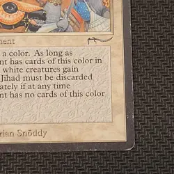 MTG Jihadd Magic the Gathering TCG Arabian Nights White Enchantment MP Banned - Image 5