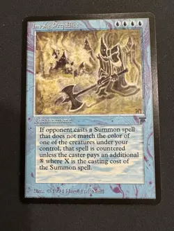 MTG Invoke Magic the Gathering TCG Blue Rare Legends Card LP/NM Banned Art - Image 1