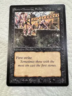 1993 Arabian Nights Stone * Throwing Devilss ~ MTG/Magic ~ LP/NM Condition - Image 1