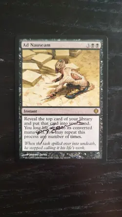 Ad Nauseam Shards of Alara Rare Signed By Artist Jeremy Jarvis - Image 1