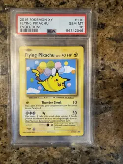 2016 Pokemon XY Evolutions Flying Pikachu Gem Mint PSA 10 #110 - Image 1
