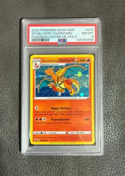 2022 Pokemon SWSH Promo Special Delivery Charizard #SWSH075 Holo PSA 8 - Image 1