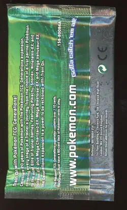 2016 POKEMON TCG GENERATIONS BOOSTER PACK VENUSAUR ART FACTORY SEALED - Image 3