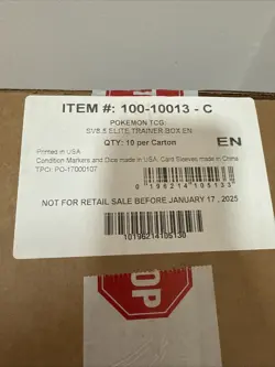 Pokemon Prismatic Evolutions ETB Case - 10 Elite Trainer Boxes Factory Sealed - Image 1
