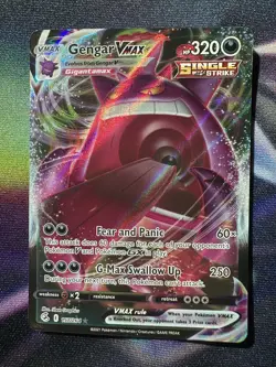Pokemon Sword & Shield Fusion Strike Gengar VMAX 157/264 Holo Ultra Rare - Image 1