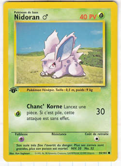 Pokemon 1st Edition Base French Nidoran French 55/102 MINT Wizards of the Coast - Image 1