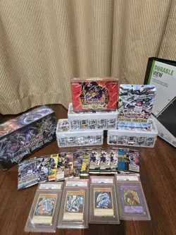 Yugioh sealed lot, psa grade and binder collection - Image 1