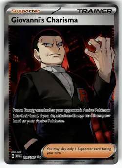 Giovanni's Charisma - 197/165 SV: Scarlet & Violet 151 NM Pokemon Card TCG - Image 1
