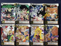 Lot of 8 Dragon Ball Z Amada PP Cards Japan Vintage LR R Goku - Image 1