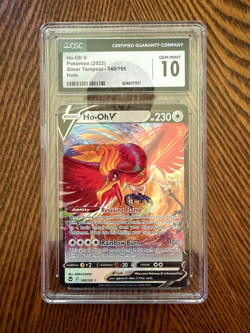 Pokemon TCG Ho-Oh V Silver Tempest Holo Ultra Rare Card 140/195 CGC GEM MINT 10 - Image 1
