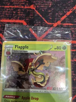Pokemon TCG Flapple 022/192 EB Games Stamped Exclusive Promo Sealed Card Swirl - Image 2