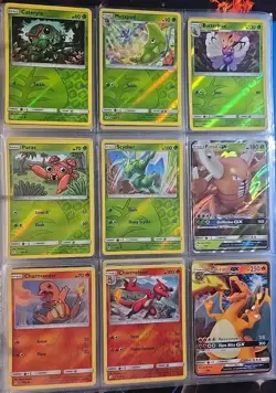 🔥Pokemon Lot Hidden Fates 10 Pages = 90 Cards All Holo And Reverse Holo Rare🔥 - Image 1