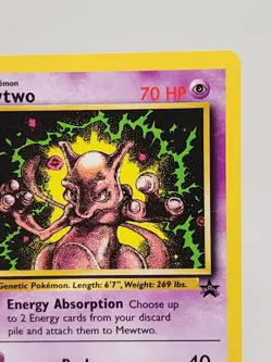 Pokemon Mewtwo Vintage 1999 WB Black Star Promo Card #14 Near Mint Condition - Image 3