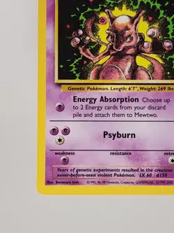 Pokemon Mewtwo Vintage 1999 WB Black Star Promo Card #14 Near Mint Condition - Image 5