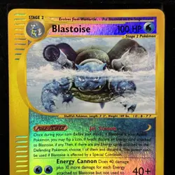 Blastoise 4/165 Expedition - Reverse Holo Rare - Pokemon Holo E-reader Card - Image 3