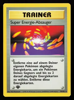 Super Energy Removal 79/102 Rare 1st Edition GERMAN Base Set Pokemon Card - Image 1