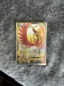 Pokemon TCG Ho-Oh EX Full Art Ultra Holo Rare Card 121/122 XY Breakpoint - Image 1