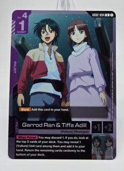 GUNDAM CARD GAME GD02 DUAL IMPACT GARROD RAN & TIFFA ADILL R #094 - Image 1