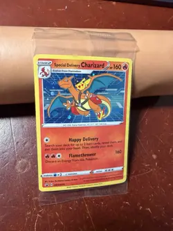 Special Delivery Charizard Pokemon Center Promo Card Sealed SWSH075 IN HAND - Image 2