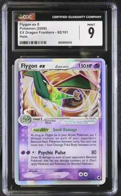CGC 9 MINT Flygon ex 2006 EX Dragon Frontiers 92/101 Holo Pokemon Card - Image 1
