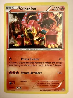 Volcanion 25/114 Holo XY - Steam Siege Pokemon TCG Card - Image 1