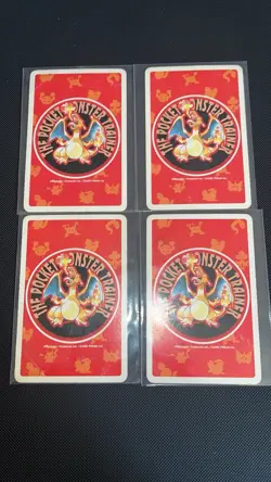 Red Charizard Deck Playing Poker Cards Pokemon (x4) Bulbasaur - Image 1