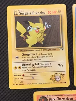 Pokemon TCG Vintage Lot Of 5 Cool Cards! Pikachu Charmander Psyduck Gastly - Image 2