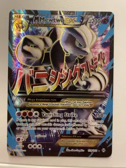 Pokemon TCG XY Breakthrough M Mewtwo EX Full Art Holo Card #159/162 - Image 1