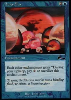 MTG magic cards 1x Aura Flux - Foil Urza's Legacy Light Play, English - Image 1