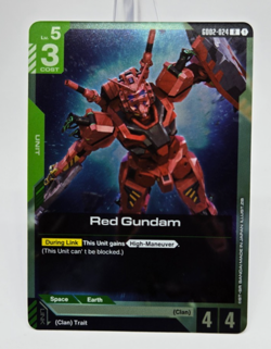 GUNDAM CARD GAME GD02 DUAL IMPACT RED GUNDAM R #024 FOIL FREE SHIPPING - Image 1