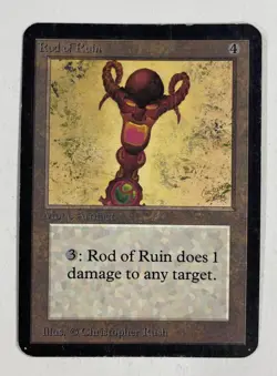 Rod Of Ruin Alpha MP Moderate Play MTG Magic The Gathering B - Image 1