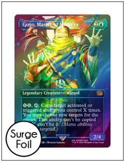 1x Gogo, Master of Mimicry, Surge Foil Borderless Art, Final Fantasy, MTG NM - Image 1