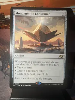 Monument to Endurance MTG Aetherdrift Regular NM Never Played - Image 2