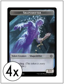 4x Shapeshifter Token, Lost Caverns of Ixalan Commander, Magic MTG NM - Image 1
