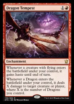 MTG Dragon Tempest, Dragons of Tarkir, Heavily Played, English - Image 1