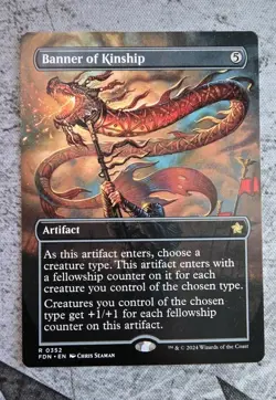 MTG Banner of Kinship Borderless Foundations FDN 352 Regular Rare NM Magic - Image 1