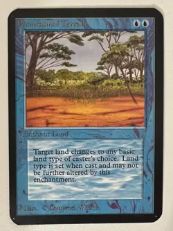 Magic the Gathering MTG Alpha Phantasmal Terrain NM- (Beta Bob) - Image 1