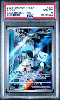 2023 POKEMON PAL EN-PALDEA EVOLVED ILLUSTRATION RARE #205 EISCUE PSA 10 - Image 1