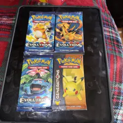 Pokemon TCG XY Evolutions Booster Packs 4-Pack Full Art Set - Image 1