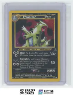 2001 Pokemon Neo Discovery Holo Tyranitar #12/75 - Image 1