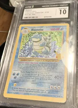 Pokemon TCG Blastoise Holo Celebrations Classic Collection CGC 10 Gem Mint 2/102 - Image 1