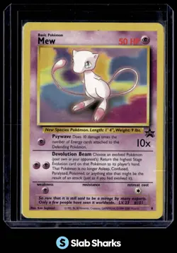 1999 POKEMON WIZARDS BLACK STAR PROMOS #8 MEW - Image 1